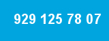 929 125 78 07 929 125 78 07